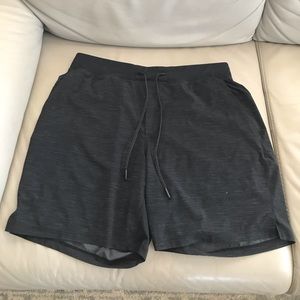 Lululemon T.H.E. Short 7” Linerless Heather Blk LG